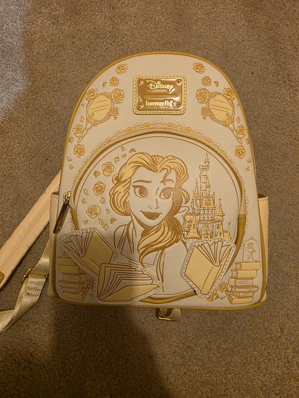 Disney x Loungefly Belle Cream Mini Backpack